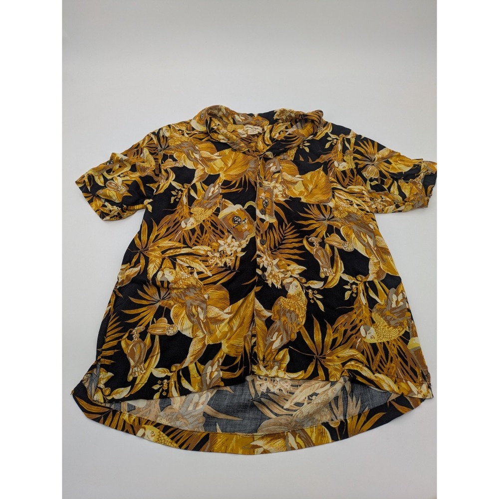 Panama Jack Large Men Hawaiin Shirt Beer‎ Margarita Parrot Cruise Resort Beach
